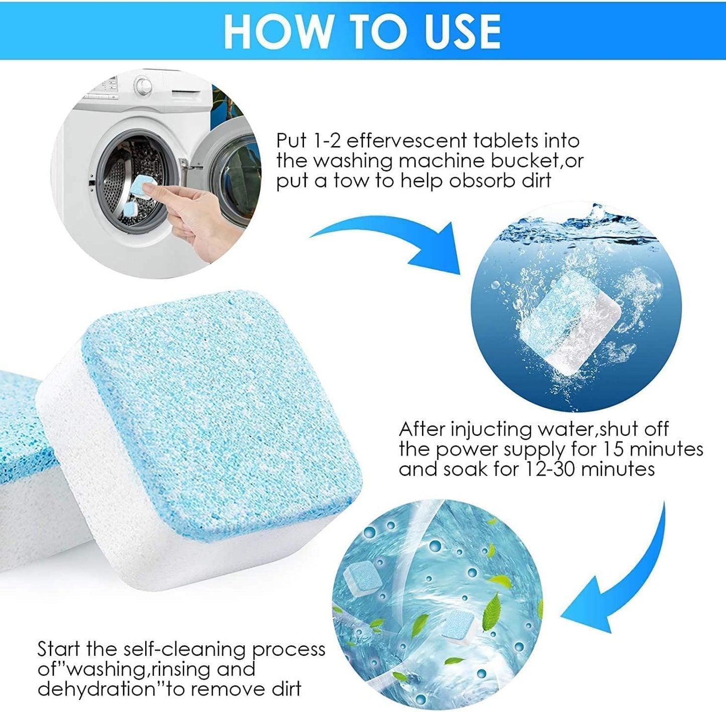 Freshtab™ - Washing Machine Deep Cleaning Tablets (Limited Stock 🔥🔥)