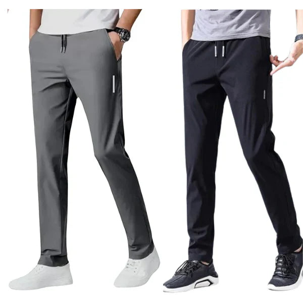 1. Combo of 2 Men's Sports Regular Fit Lycra Track Pants