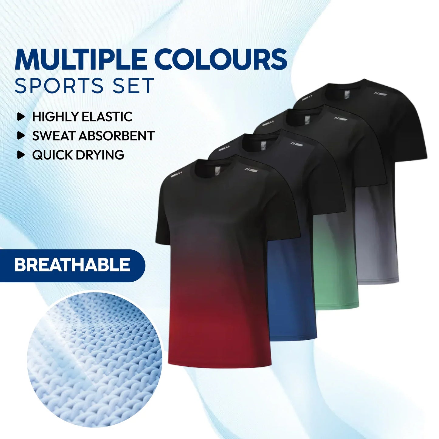 2-Piece Combo Set Men's Outdoor Sports Quick-Drying Breathable🏃‍♂️👕 (Get Shorts Free🔥