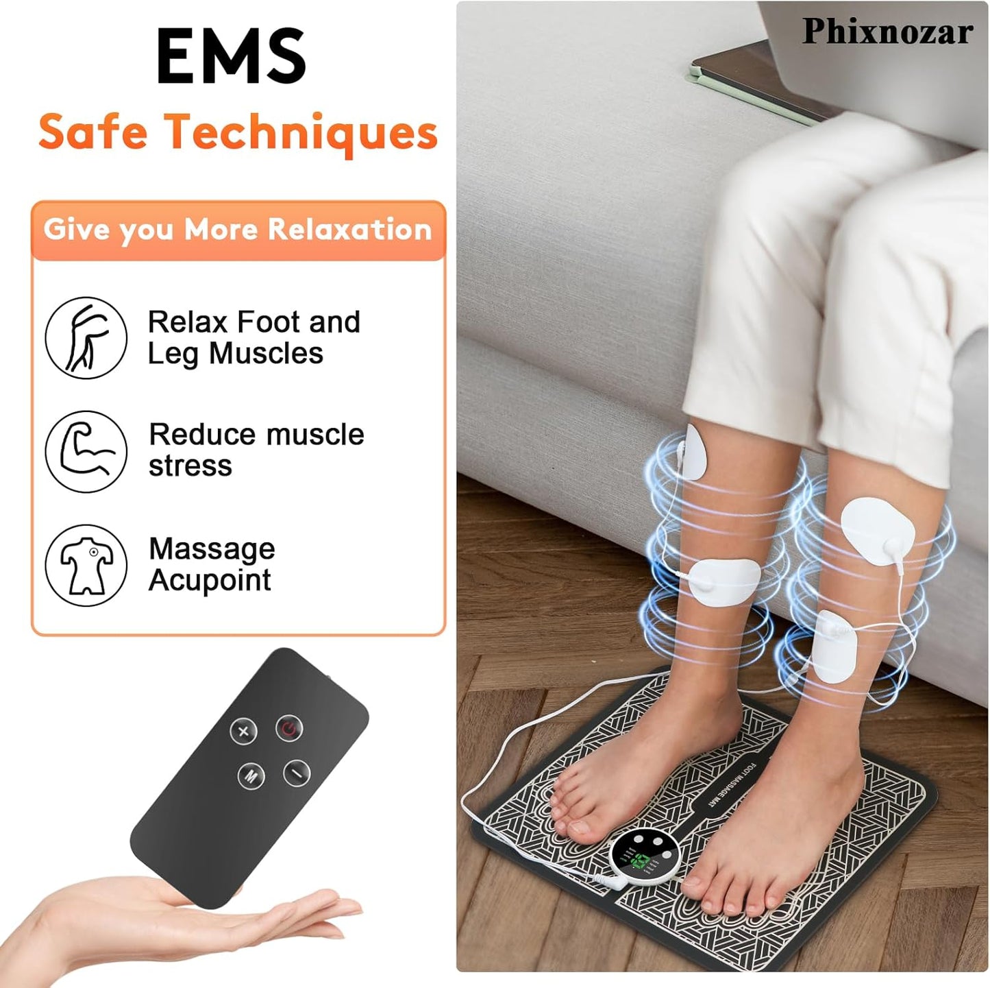 EMS Foot Massager For Instant Pain Relief | Muscle Relaxation