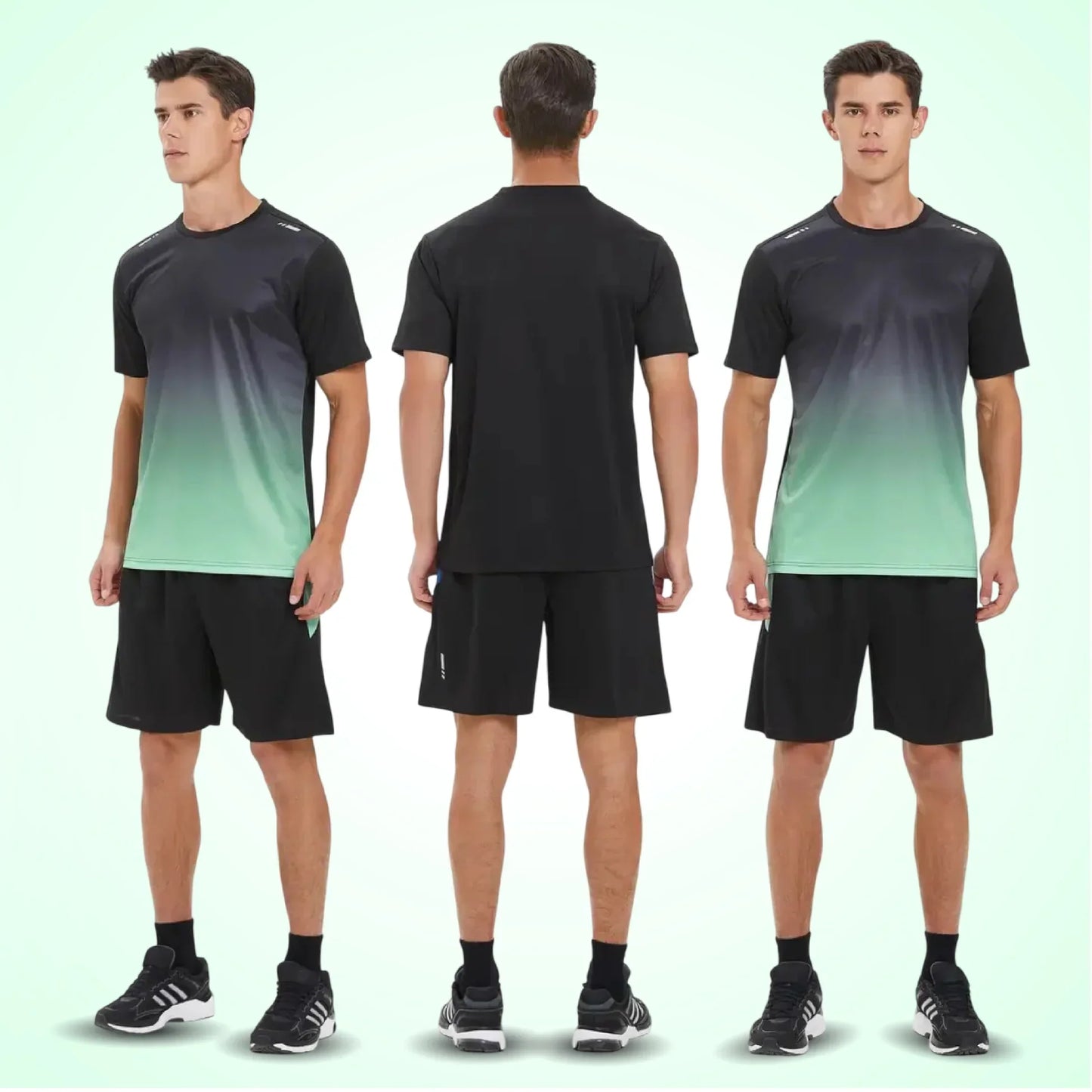 2-Piece Combo Set Men's Outdoor Sports Quick-Drying Breathable🏃‍♂️👕 (Get Shorts Free🔥