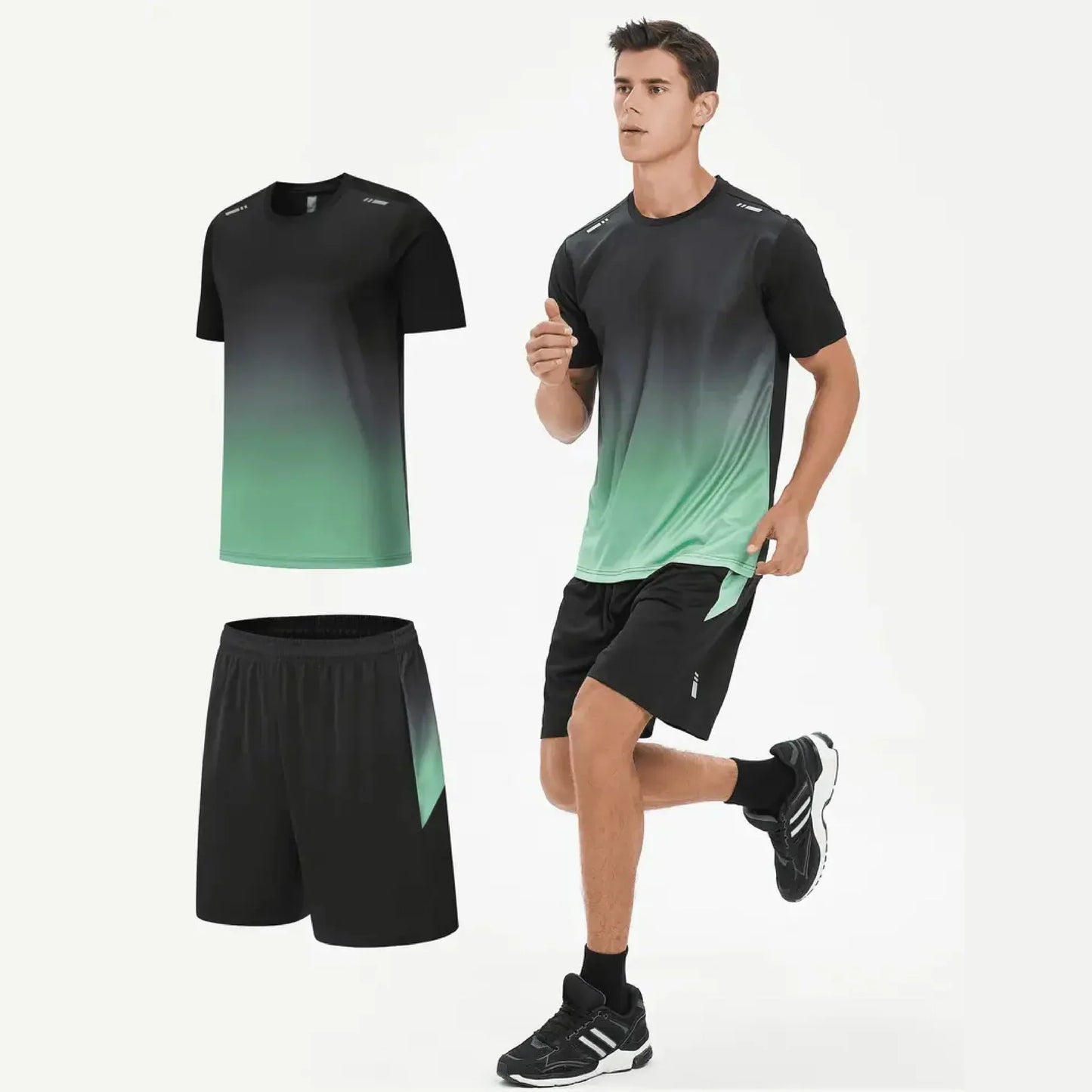 2-Piece Combo Set Men's Outdoor Sports Quick-Drying Breathable🏃‍♂️👕 (Get Shorts Free🔥